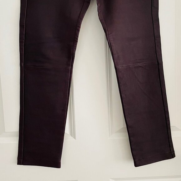 L'AGENCE BURGUNDY LAMB LEATHER STRAIGHT PANTS - SIZE 2- NEVER USED - Picture 8 of 8